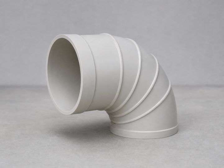 DN600、R900的90°PP风管弯头外廓不是900 mm:中心线与切线端必须画清