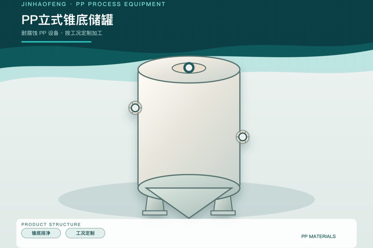 PP槽体底部坡度怎么做?排液和清洗设计方法