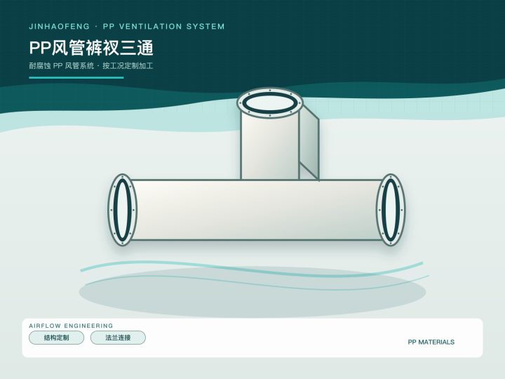 PP风管裤衩三通