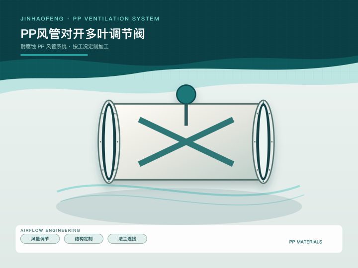PP风管对开多叶调节阀
